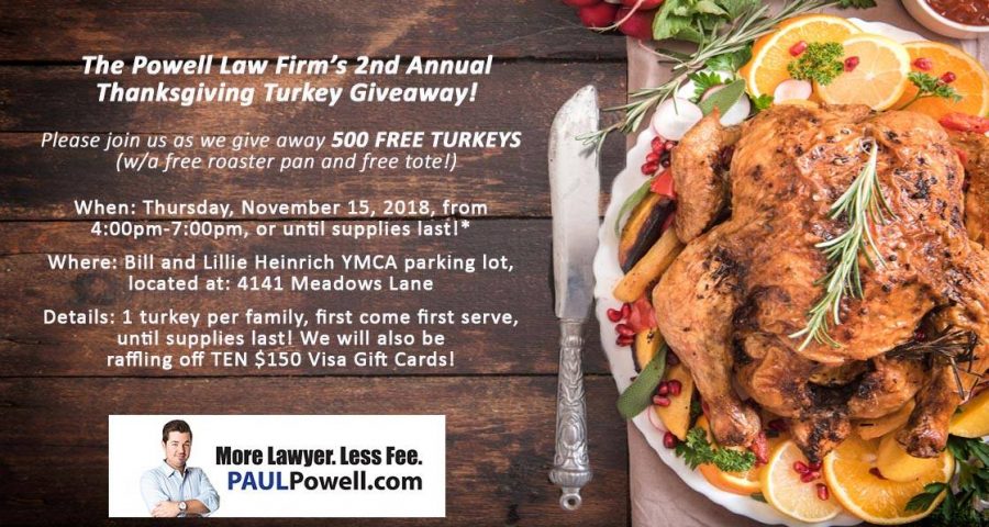 2nd Annual Thanksgiving Turkey Giveaway