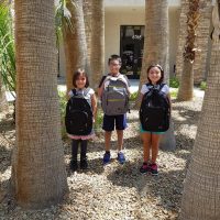 2018 Back to School Giveaway kids with backpacks