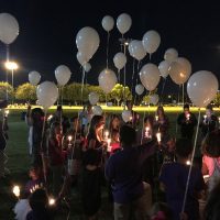 Balloon release candlelight vigil