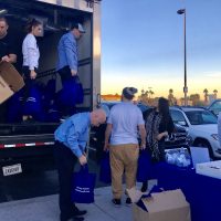 Unloading truck second annual thanksgiving turkey giveaway