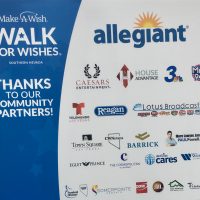 walk for wishes sponsors board front view