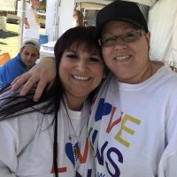 Two women at 2018 pride festival