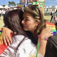Women hugging 2018 Pride Festival