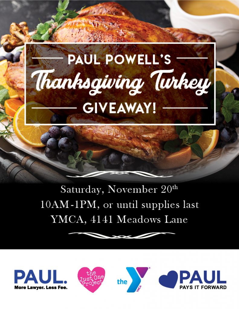 Paul Powell's Thanksgiving Turkey Giveaway