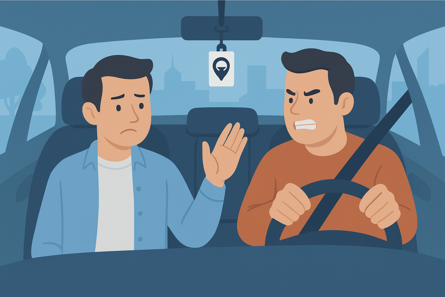 Dealing with Aggressive Driving from a Rideshare Driver