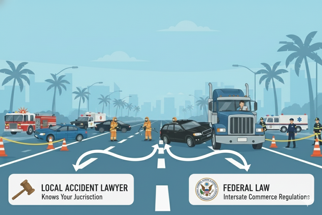Why You Need a Local Truck Accident Lawyer Who Knows Federal Law Why You Need a Local Truck Accident Lawyer Who Knows Federal Law